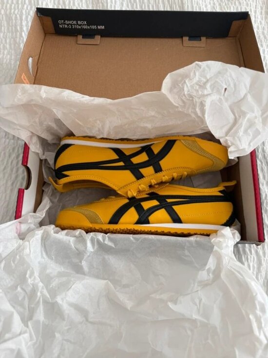 Men’s Onitsuka Tiger Mexico 66 Yellow Black Retro Sneakers Athletic Shoes main image 4